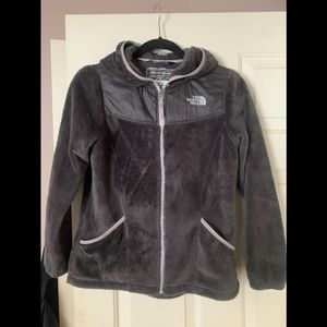 The North Face Grey Fleece Zip-Up Hoodie